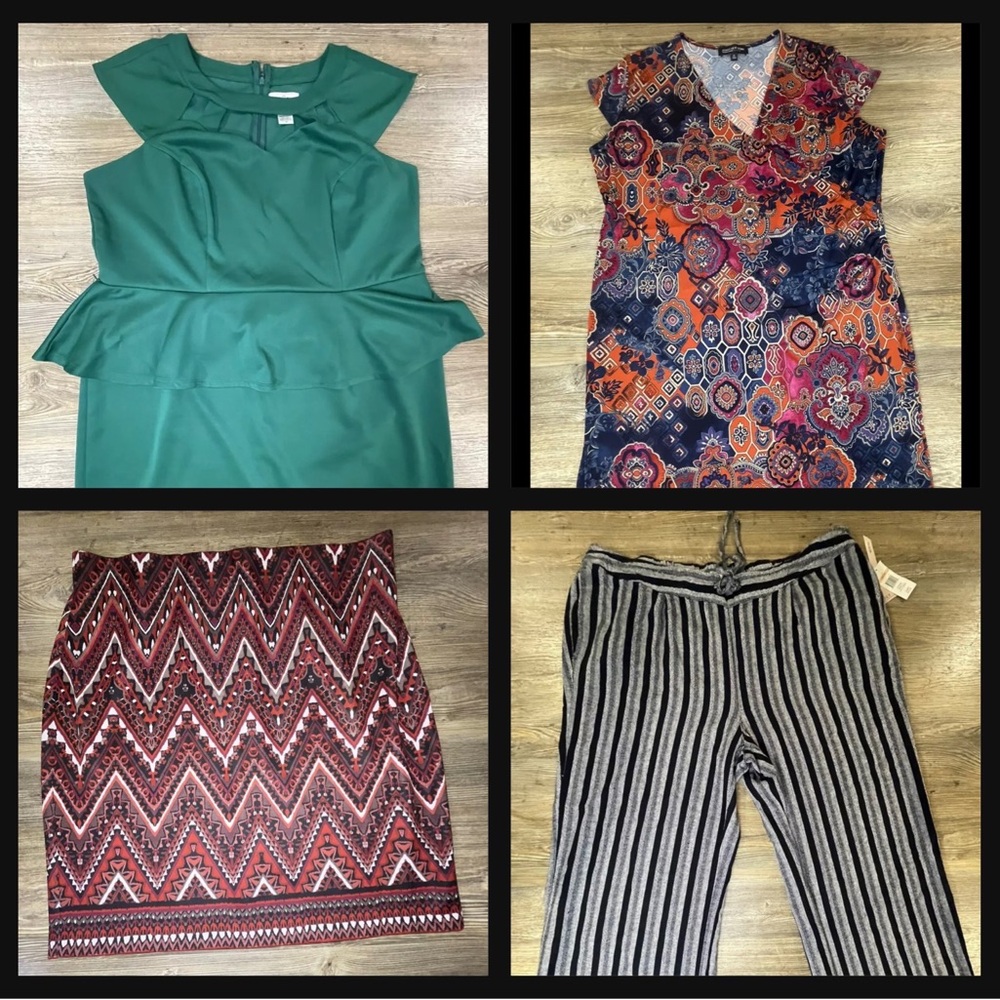 Lot of 4 Plus Size 2XL and 3XL Business/Career Bundle JonesNew York &Dress Barn